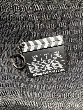 Vintage Disney Black & White Clapperboard Keychain - MGM Studios